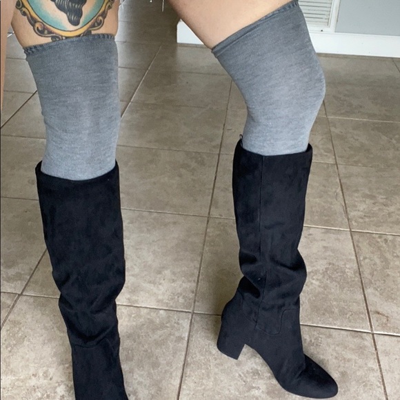 H & M Suede Tall Boots size 9.5 - Picture 4 of 4